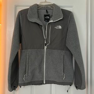 Small, gray North Face fleece